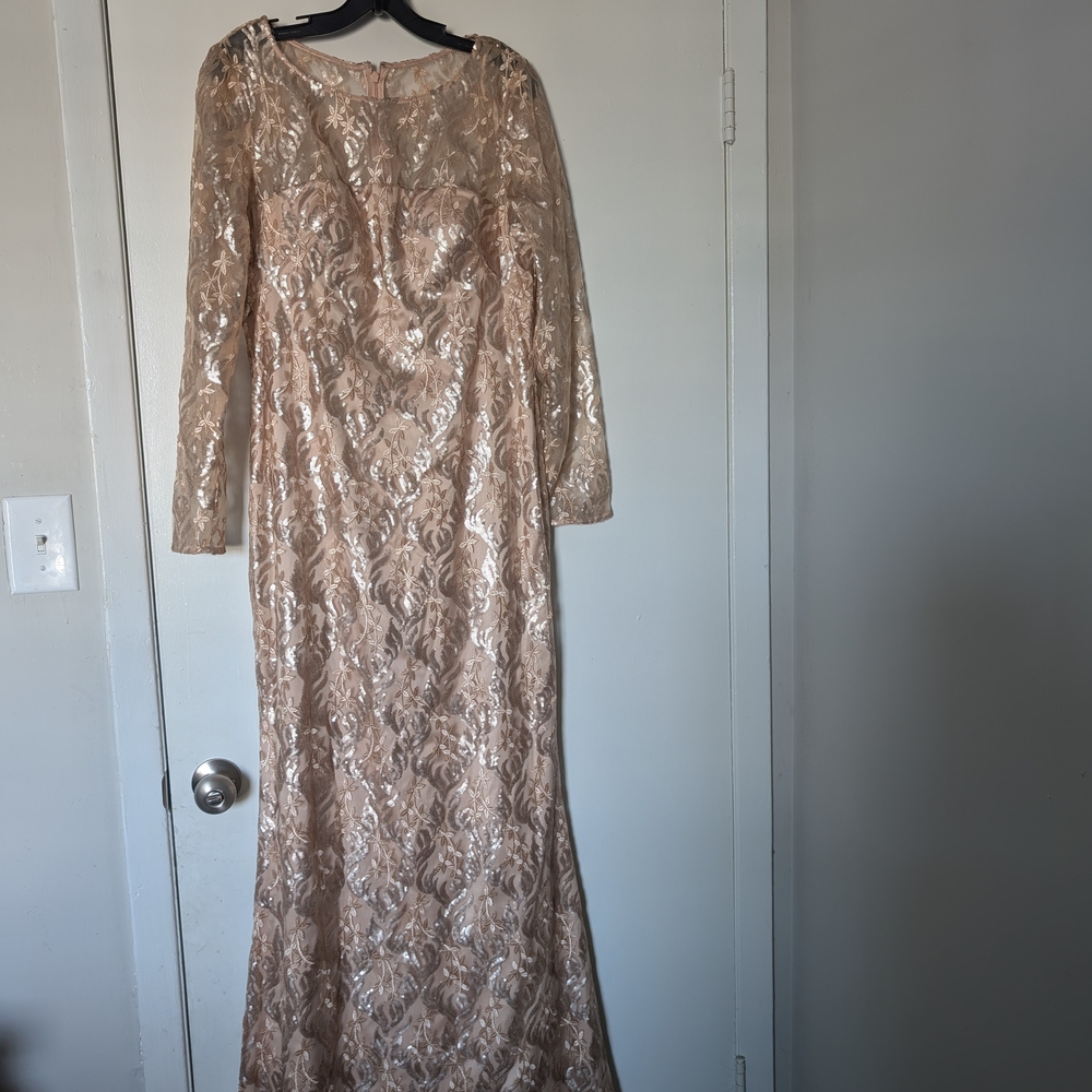 Elegant Lace Long Sleeve Gown